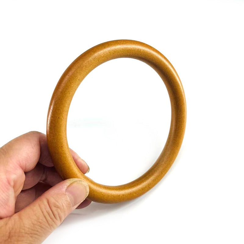 Round Wooden Handle for Handmade Handbag DIY Tote Purse Pemegang Beg Kayu O Handle