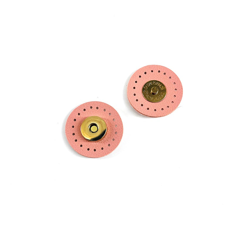 DIY Hand Sew/ sew on Magnetic Leather Snap Button Purse/Bag Accessories Multicolor round Leather Stitching Diameter 3cm