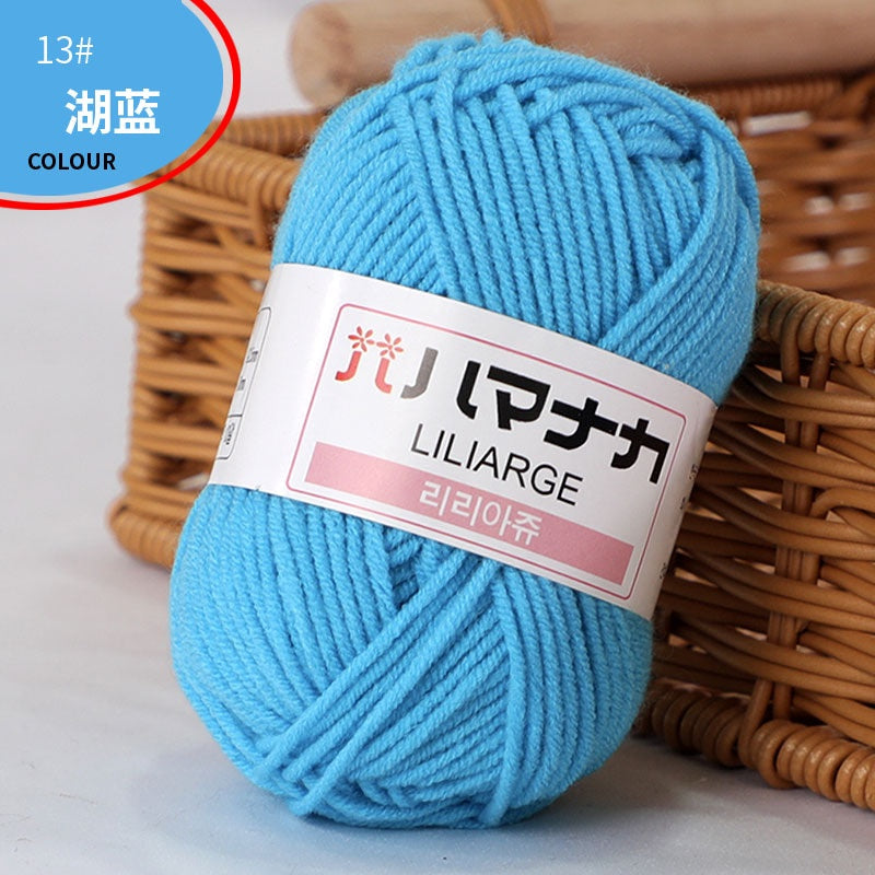 Clearance - 25g Benang Kait/ 4ply Milk Cotton (Colour 1-49) Mini Yarn Hand Knitting/Crochet Cotton Yarn for Scarf/Sweater/Hat