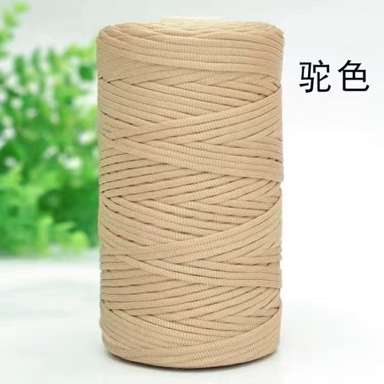 250g Flat Ribbon Yarn/ benang kait beg/ Icy Yarn/ Tape Yarn/ Tali Beg/ crochet yarn/ 丝光线/冰丝棉麻扁带线