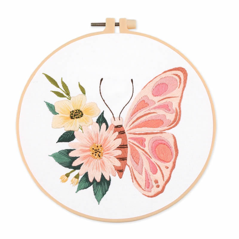Embroidery Kit- Needlework- Whale & Butterfly Series- Beginner Embroidery Set- Sulaman Tangan- Set Sulam- Cross Stitch