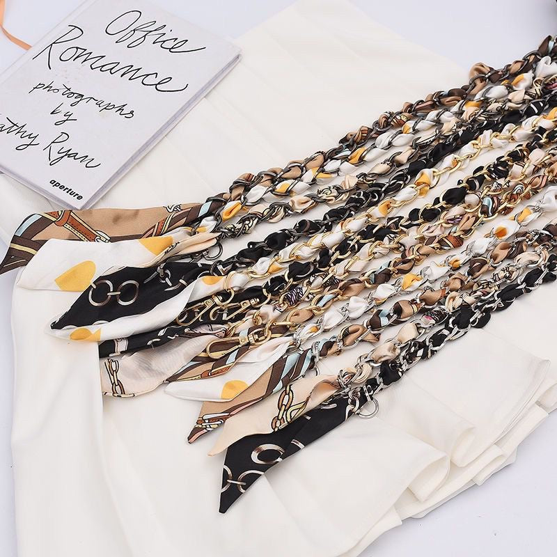 New Silk Scarf Chain DIY Woven Bag Hardware Accessories Portable Shoulder Strap