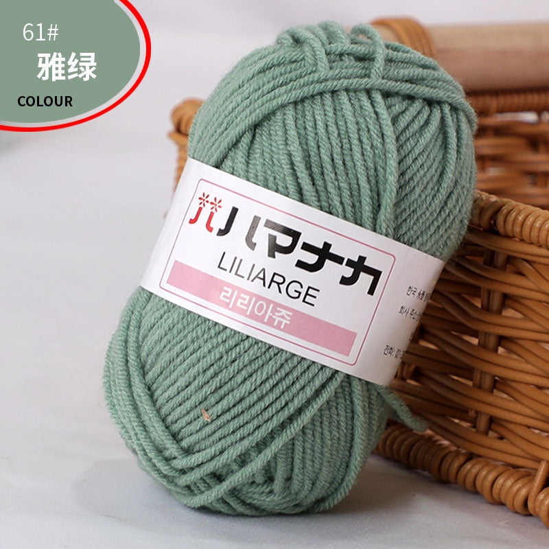 Clearance - 25g Benang Kait/ 4ply Milk Cotton (Colour 51-66) Mini Yarn Hand Knitting/Crochet Cotton Yarn for Scarf/Sweater/Hat