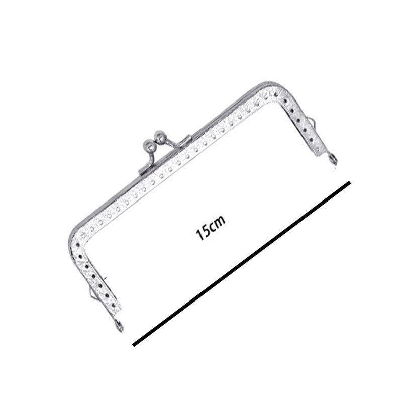 Square Shape Kiss Lock Silver Colour Wallet Purse Frame DIY Crochet Purse Accessories Sewing Clasp Purse 口金钱包包包配件