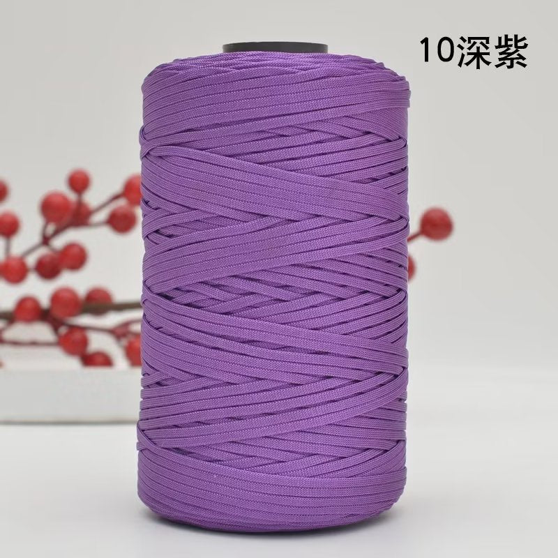 250g Flat Ribbon Yarn/ benang kait beg/ Icy Yarn/ Tape Yarn/ Tali Beg/ crochet yarn/ 丝光线/冰丝棉麻扁带线