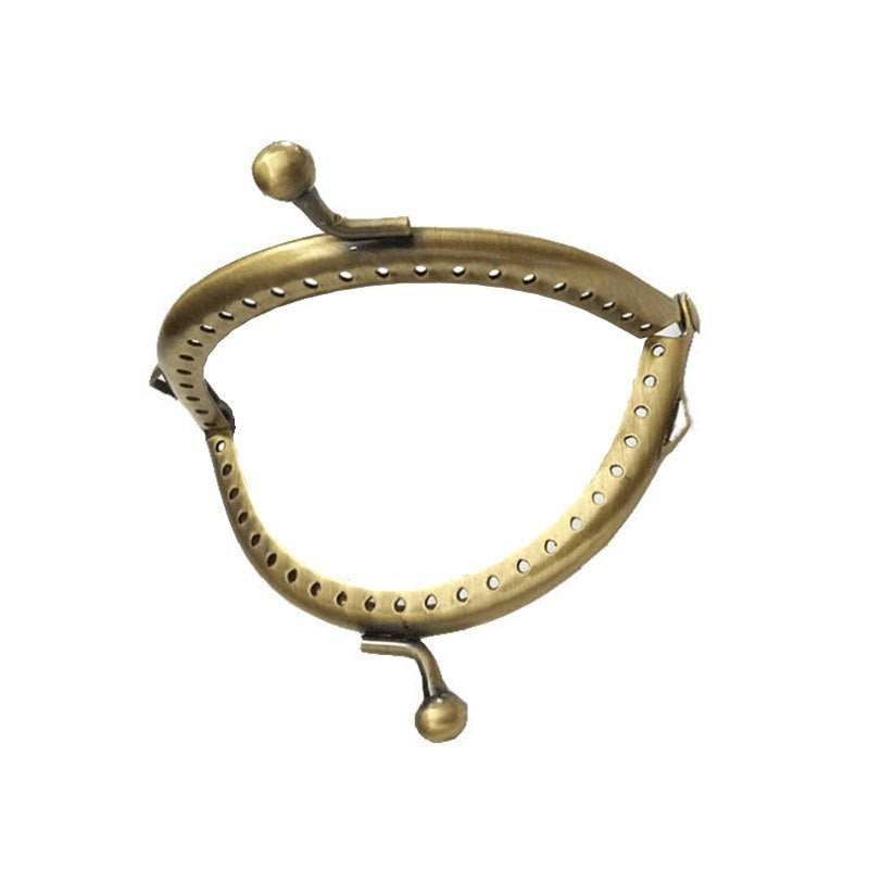 Bronze Colour Kiss Lock Semi circle Purse Frame DIY Purse Accessories Sewing Clasp Purse Crochet purse accessories 口金钱包包