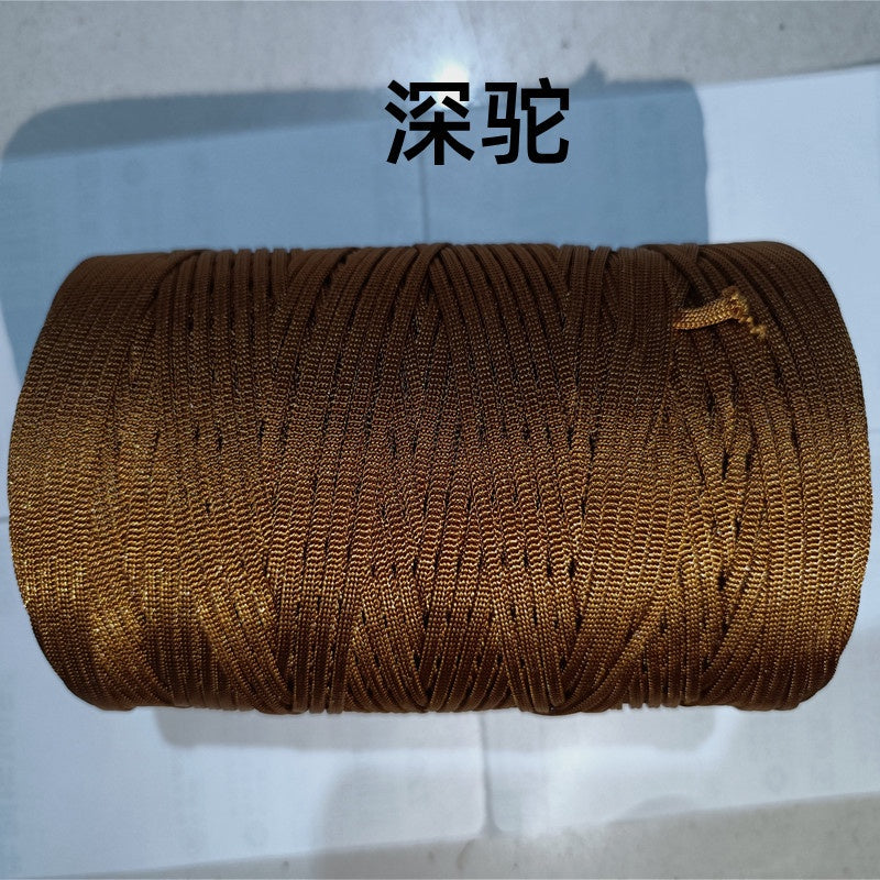 250g Flat Ribbon Yarn/ benang kait beg/ Icy Yarn/ Tape Yarn/ Tali Beg/ crochet yarn/ 丝光线/冰丝棉麻扁带线