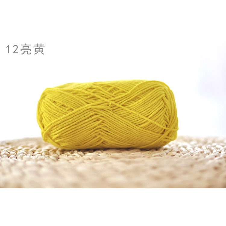 4ply Milk Cotton Yarn (01 - 35) / Meng Wawa Yarn/ Crochet Yarn/ Knitting Yarn/ Benang Kait Milk Cotton 雪妃尔萌娃娃4股牛奶线棉纱线