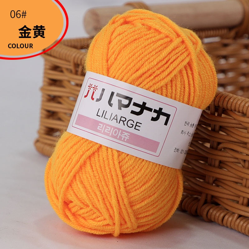 Clearance - 25g Benang Kait/ 4ply Milk Cotton (Colour 1-49) Mini Yarn Hand Knitting/Crochet Cotton Yarn for Scarf/Sweater/Hat