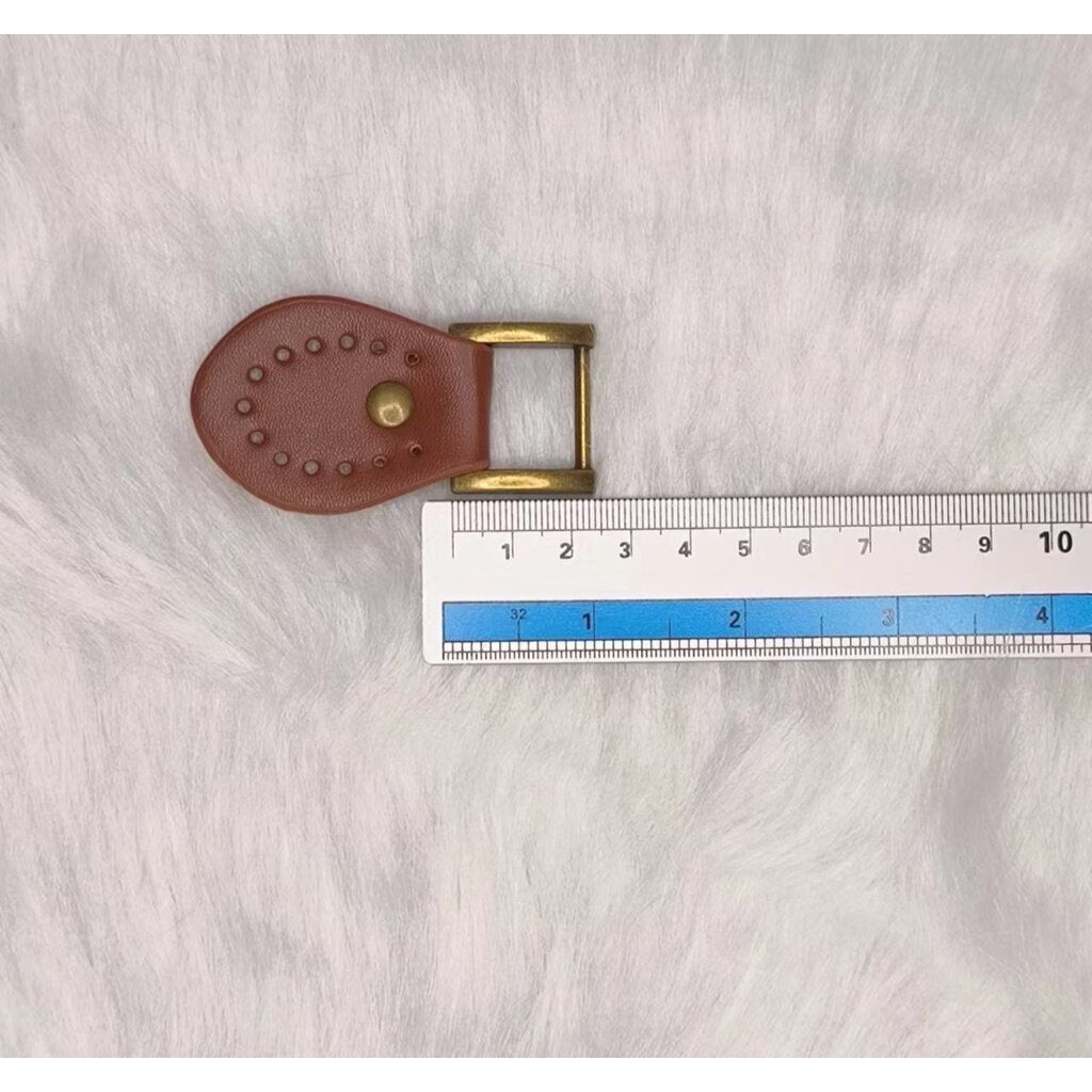 2 pcs Ring /Bag Accessories/ Rectangle Ring with Sew on Leather Pad/ Leather Bag Ring/ Bag Buckles/ Handmade Accessories