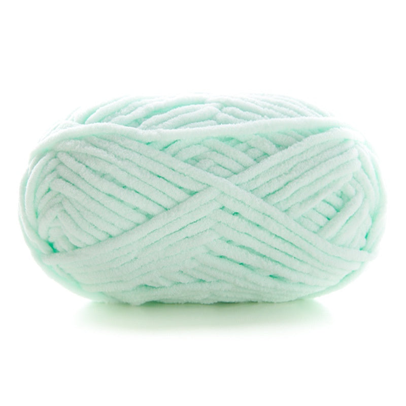 Polyester Crochet Yarn/ Benang Kait Lembut/ Soft Knitting Yarn/ Thin Chunky Yarn/ Ice Velvet Yarn/ 小萌仔冰条线