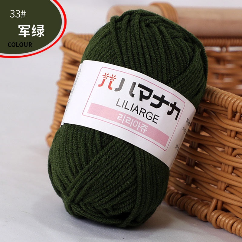 Clearance - 25g Benang Kait/ 4ply Milk Cotton (Colour 1-49) Mini Yarn Hand Knitting/Crochet Cotton Yarn for Scarf/Sweater/Hat