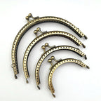Bronze Colour Kiss Lock Semi circle Purse Frame DIY Purse Accessories Sewing Clasp Purse Crochet purse accessories 口金钱包包