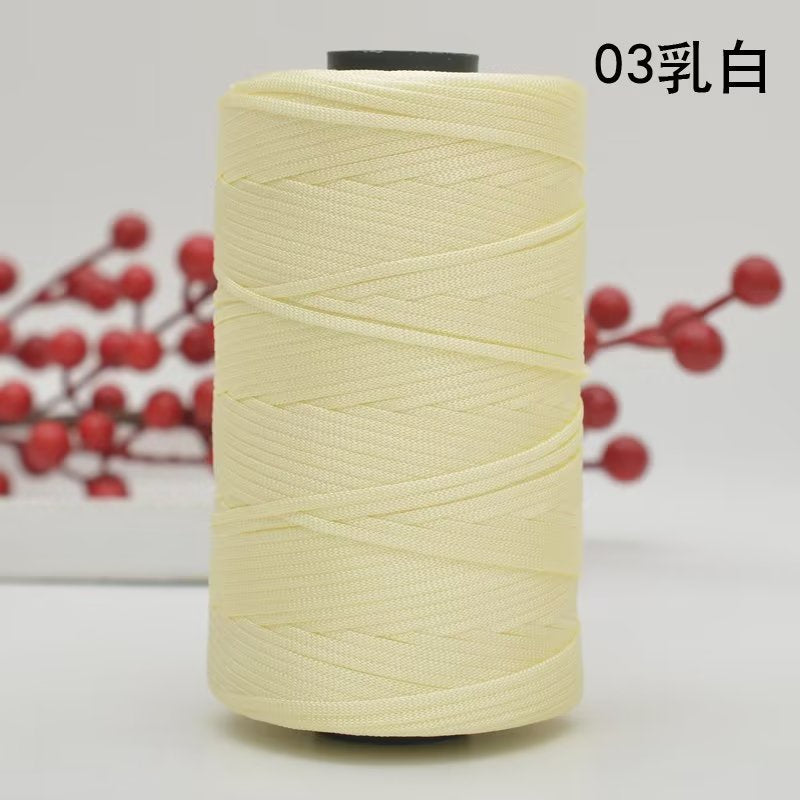 250g Flat Ribbon Yarn/ benang kait beg/ Icy Yarn/ Tape Yarn/ Tali Beg/ crochet yarn/ 丝光线/冰丝棉麻扁带线
