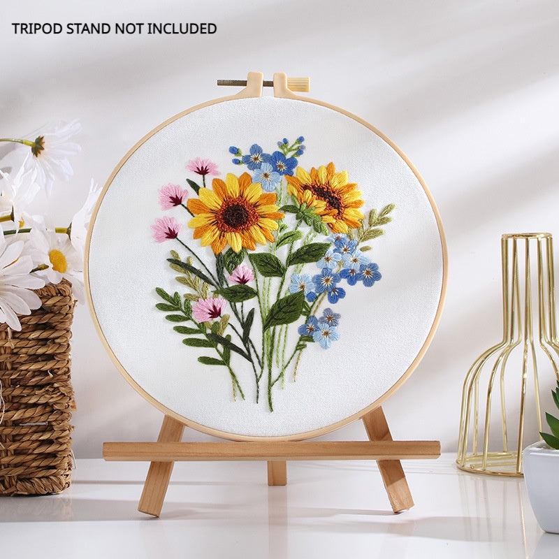 New Arrival Embroidery Kit Needlework/ Beginner Embroidery Set/ Set Sulaman Tangan/ DIY cross stitch set/ 刺绣材料包