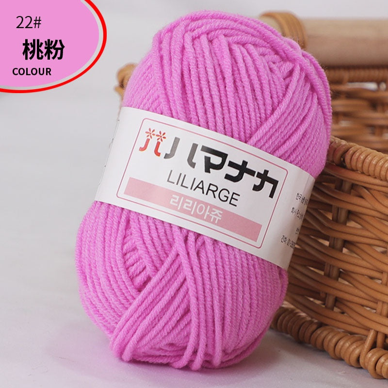 Clearance - 25g Benang Kait/ 4ply Milk Cotton (Colour 1-49) Mini Yarn Hand Knitting/Crochet Cotton Yarn for Scarf/Sweater/Hat