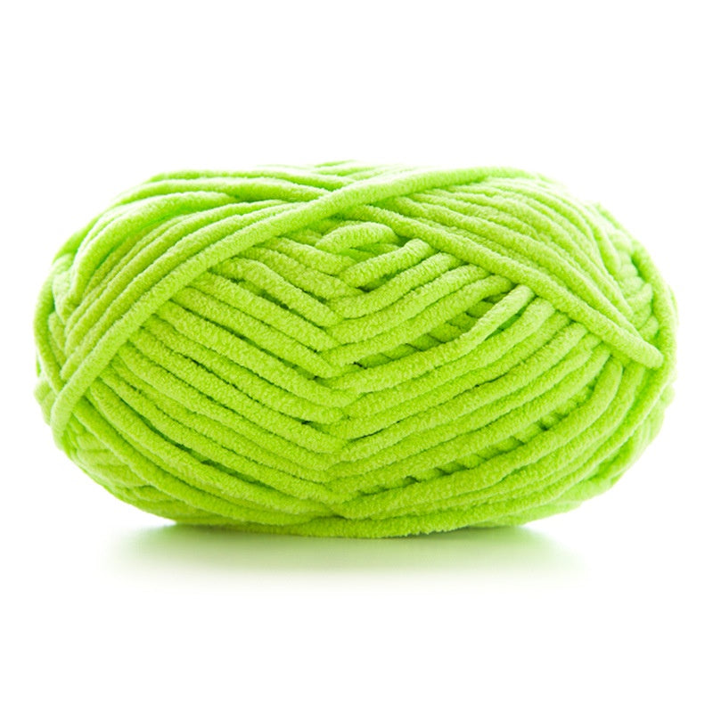 Polyester Crochet Yarn/ Benang Kait Lembut/ Soft Knitting Yarn/ Thin Chunky Yarn/ Ice Velvet Yarn/ 小萌仔冰条线