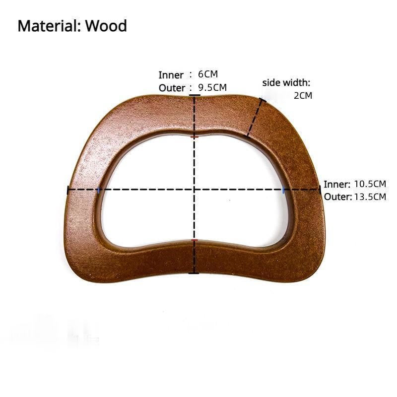 1 pair (2pcs) DIY bag accessories Wooden / Bamboo Bag Handle Wood Handle Pemegang Beg Kayu Bamboo Bag Handle