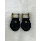 2 pcs Ring /Bag Accessories/ Rectangle Ring with Sew on Leather Pad/ Leather Bag Ring/ Bag Buckles/ Handmade Accessories