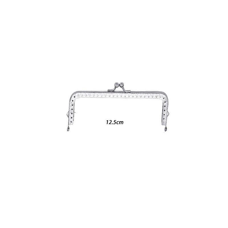 Square Shape Kiss Lock Silver Colour Wallet Purse Frame DIY Crochet Purse Accessories Sewing Clasp Purse 口金钱包包包配件