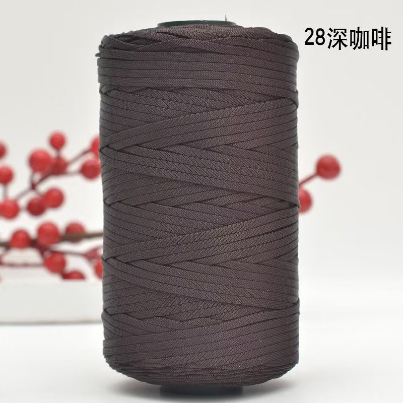 250g Flat Ribbon Yarn/ benang kait beg/ Icy Yarn/ Tape Yarn/ Tali Beg/ crochet yarn/ 丝光线/冰丝棉麻扁带线