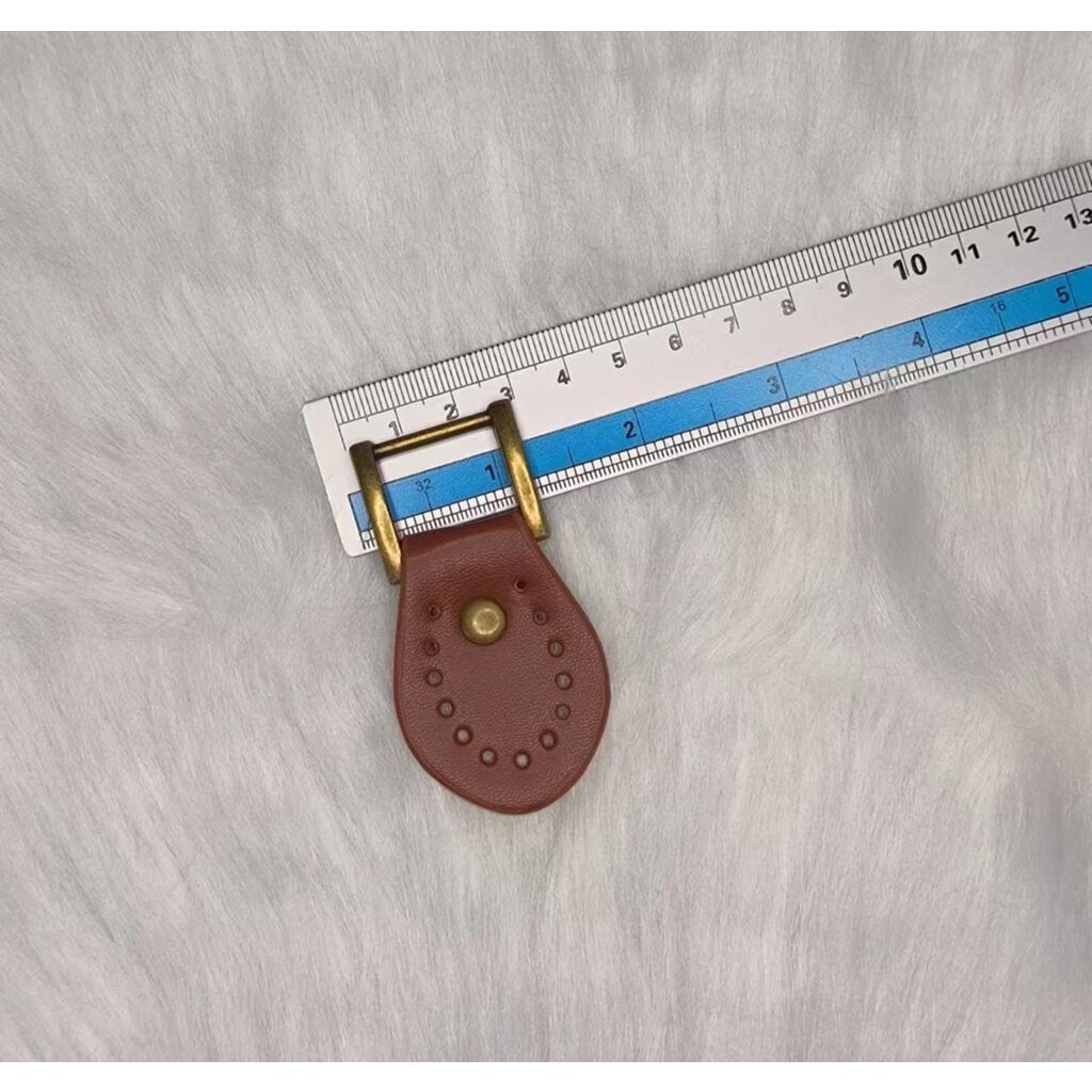 2 pcs Ring /Bag Accessories/ Rectangle Ring with Sew on Leather Pad/ Leather Bag Ring/ Bag Buckles/ Handmade Accessories