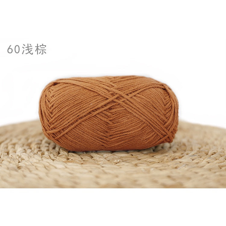 4ply Milk Cotton Yarn (36 - 67) / Meng Wawa Yarn/ Crochet Yarn/ Knitting Yarn/ Benang Kait Milk Cotton 雪妃尔萌娃娃4股牛奶线棉纱线