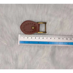 2 pcs Ring /Bag Accessories/ Rectangle Ring with Sew on Leather Pad/ Leather Bag Ring/ Bag Buckles/ Handmade Accessories