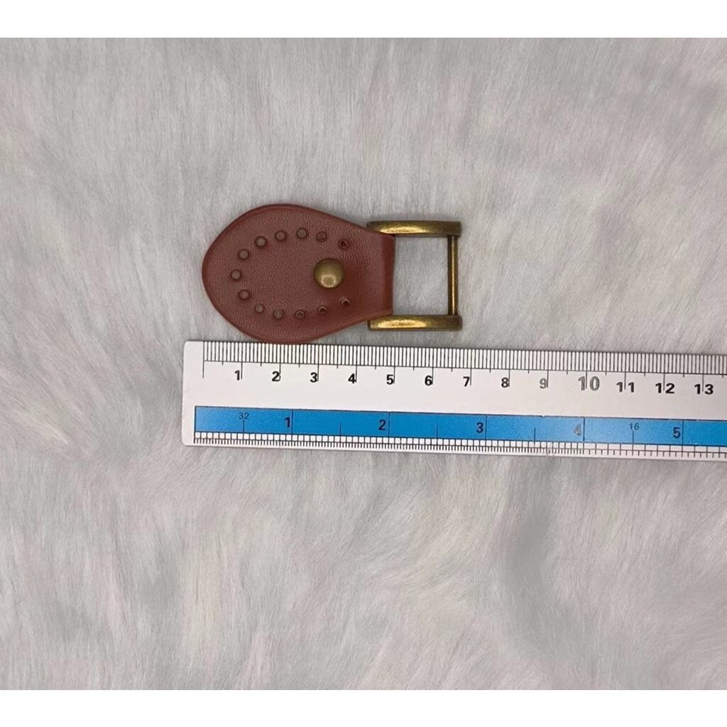 2 pcs Ring /Bag Accessories/ Rectangle Ring with Sew on Leather Pad/ Leather Bag Ring/ Bag Buckles/ Handmade Accessories