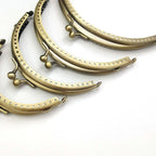 Bronze Colour Kiss Lock Semi circle Purse Frame DIY Purse Accessories Sewing Clasp Purse Crochet purse accessories 口金钱包包
