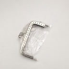 Square Shape Kiss Lock Silver Colour Wallet Purse Frame DIY Crochet Purse Accessories Sewing Clasp Purse 口金钱包包包配件