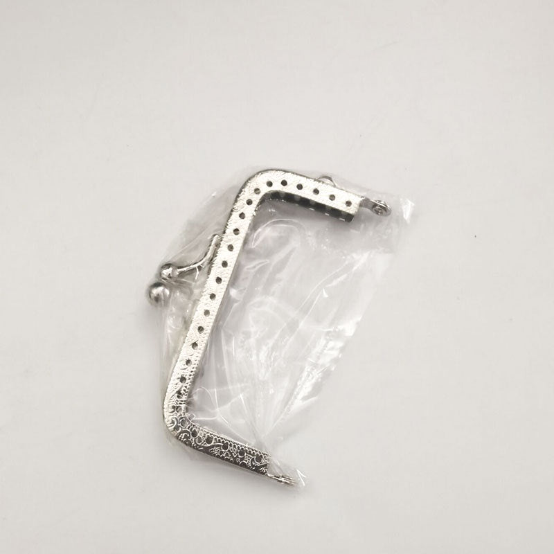Square Shape Kiss Lock Silver Colour Wallet Purse Frame DIY Crochet Purse Accessories Sewing Clasp Purse 口金钱包包包配件