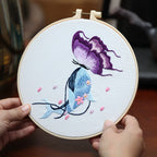 Embroidery Kit- Needlework- Whale & Butterfly Series- Beginner Embroidery Set- Sulaman Tangan- Set Sulam- Cross Stitch