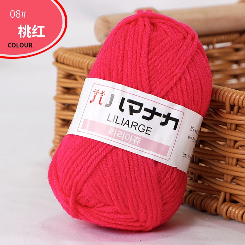 Clearance - 25g Benang Kait/ 4ply Milk Cotton (Colour 1-49) Mini Yarn Hand Knitting/Crochet Cotton Yarn for Scarf/Sweater/Hat