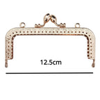 Square Shape Kiss Lock Rose Gold Colour Wallet Purse Frame DIY Crochet Purse Accessories Sewing Clasp Purse 口金钱包包包配件