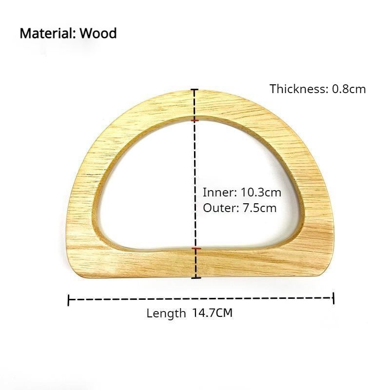 1 pair (2pcs) DIY bag accessories Wooden / Bamboo Bag Handle Wood Handle Pemegang Beg Kayu Bamboo Bag Handle