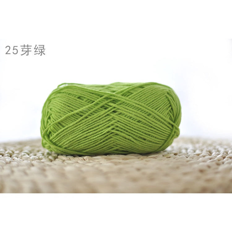 4ply Milk Cotton Yarn (01 - 35) / Meng Wawa Yarn/ Crochet Yarn/ Knitting Yarn/ Benang Kait Milk Cotton 雪妃尔萌娃娃4股牛奶线棉纱线