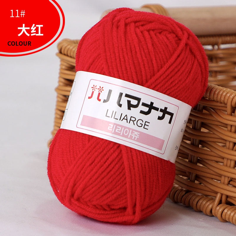 Clearance - 25g Benang Kait/ 4ply Milk Cotton (Colour 1-49) Mini Yarn Hand Knitting/Crochet Cotton Yarn for Scarf/Sweater/Hat