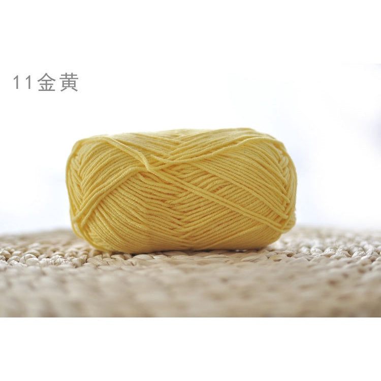 4ply Milk Cotton Yarn (01 - 35) / Meng Wawa Yarn/ Crochet Yarn/ Knitting Yarn/ Benang Kait Milk Cotton 雪妃尔萌娃娃4股牛奶线棉纱线
