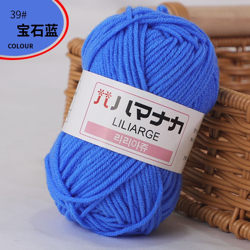 Clearance - 25g Benang Kait/ 4ply Milk Cotton (Colour 1-49) Mini Yarn Hand Knitting/Crochet Cotton Yarn for Scarf/Sweater/Hat