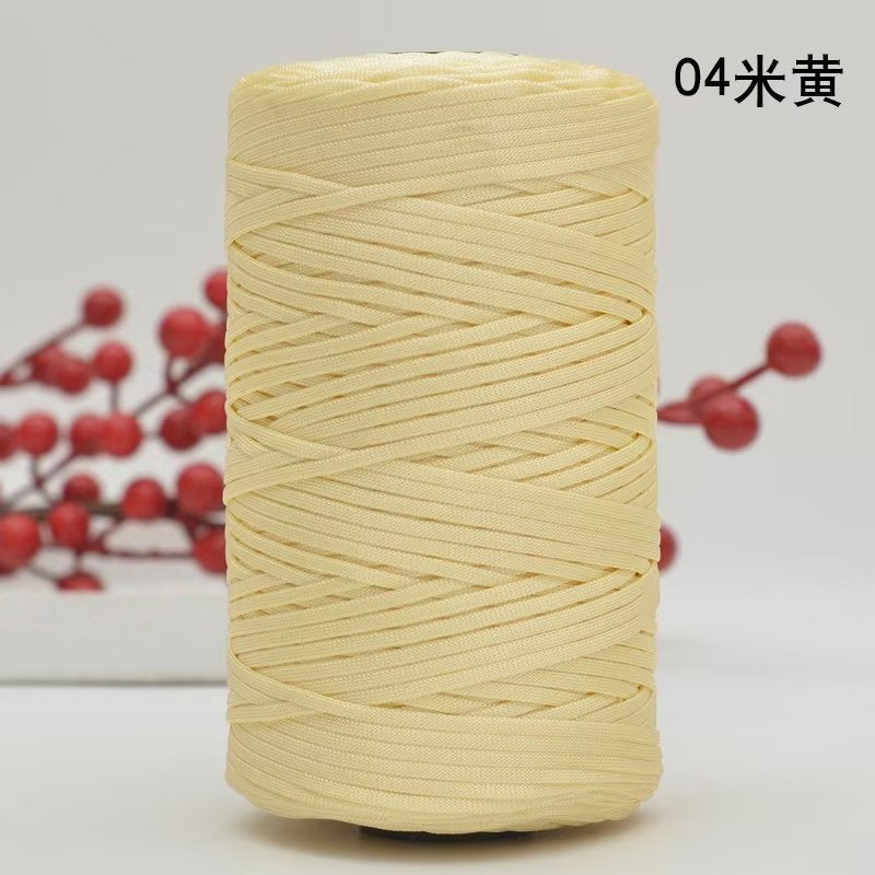 250g Flat Ribbon Yarn/ benang kait beg/ Icy Yarn/ Tape Yarn/ Tali Beg/ crochet yarn/ 丝光线/冰丝棉麻扁带线