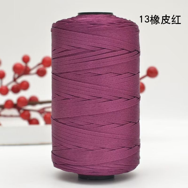 250g Flat Ribbon Yarn/ benang kait beg/ Icy Yarn/ Tape Yarn/ Tali Beg/ crochet yarn/ 丝光线/冰丝棉麻扁带线