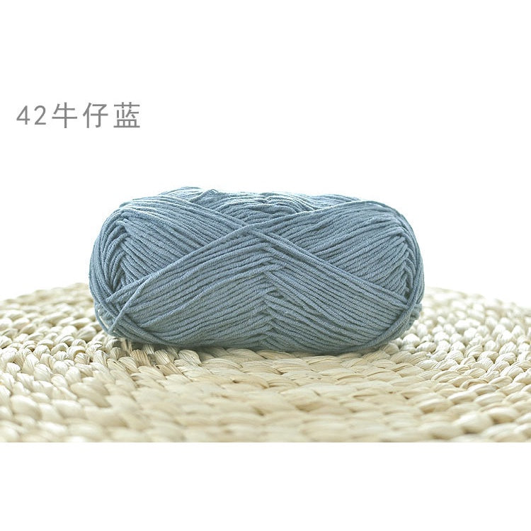 4ply Milk Cotton Yarn (36 - 67) / Meng Wawa Yarn/ Crochet Yarn/ Knitting Yarn/ Benang Kait Milk Cotton 雪妃尔萌娃娃4股牛奶线棉纱线