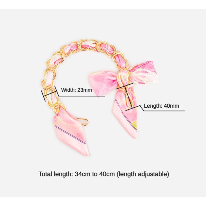 Bag Chain Bowknot Bag Strap Portable Purse Bag Accessories Decorative Ornaments Hand Strap underarm bag strap