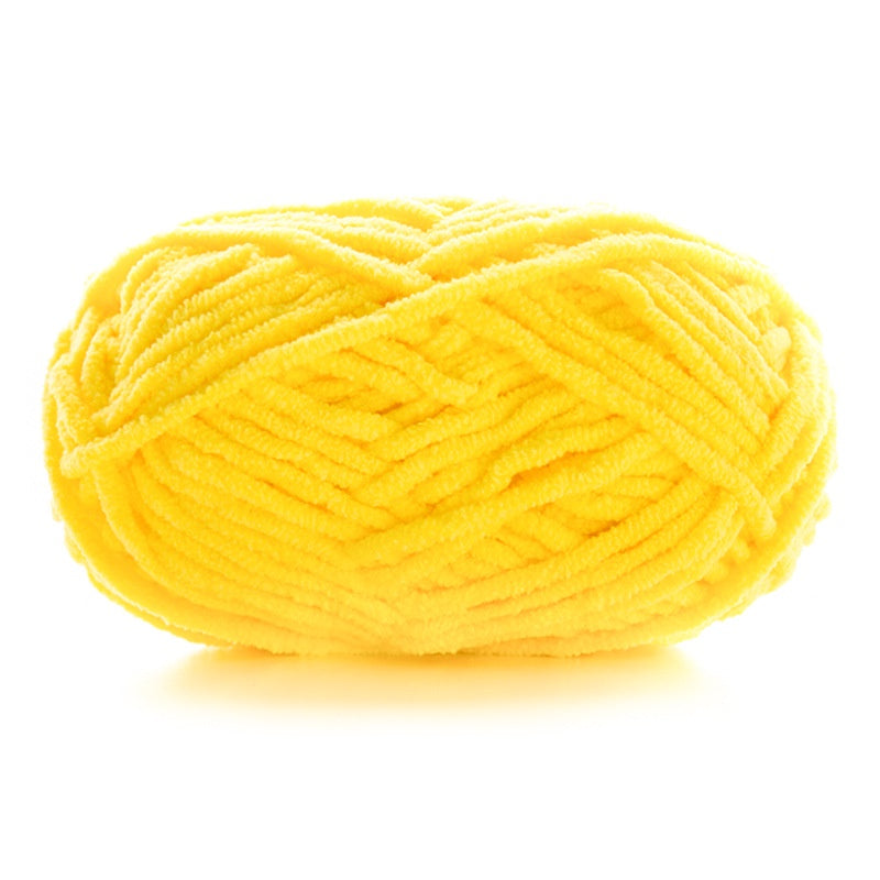 Polyester Crochet Yarn/ Benang Kait Lembut/ Soft Knitting Yarn/ Thin Chunky Yarn/ Ice Velvet Yarn/ 小萌仔冰条线