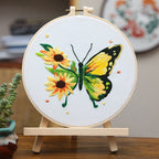 Embroidery Kit- Needlework- Whale & Butterfly Series- Beginner Embroidery Set- Sulaman Tangan- Set Sulam- Cross Stitch