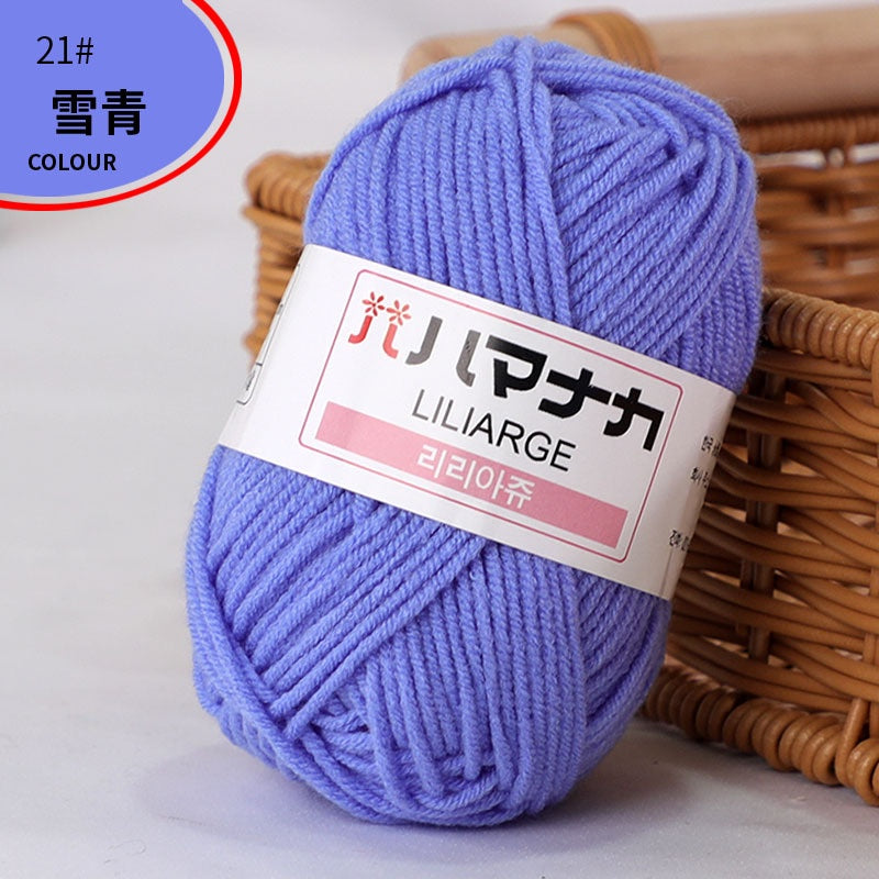 Clearance - 25g Benang Kait/ 4ply Milk Cotton (Colour 1-49) Mini Yarn Hand Knitting/Crochet Cotton Yarn for Scarf/Sweater/Hat