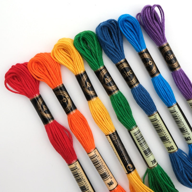 Airo 6pcs Embroidery Thread Mixed Color Pack Cross Stitch Thread Handmade DIY Embroidery Floss Benang Sulam  6色/混色刺绣线
