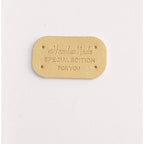 5pcs Handmade leather label tag handmade 圆角压花变色皮标