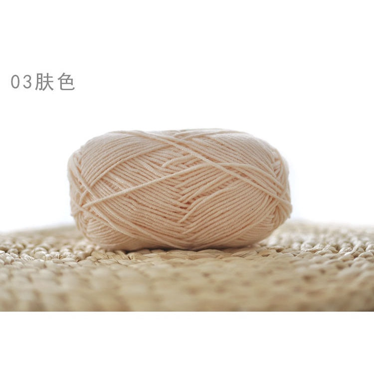 4ply Milk Cotton Yarn (01 - 35) / Meng Wawa Yarn/ Crochet Yarn/ Knitting Yarn/ Benang Kait Milk Cotton 雪妃尔萌娃娃4股牛奶线棉纱线